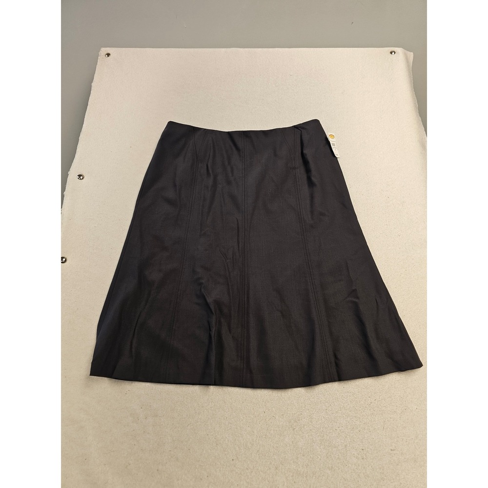 Talbots‎ Womens Size 14 Italian Wool Blend A-Line Skirt Dark Gray Made in Japan